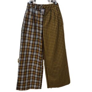 LaLa Original NEW WITH TAG
Let's Merge Souls Half + Half Plaid Trouser